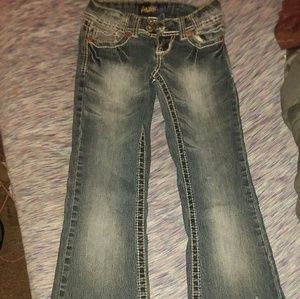 {3 for $40} Angels flared, faded jeans